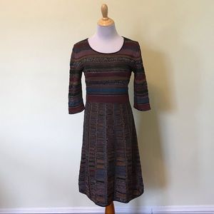 Peruvian Connection Pima Cotton Dress, 3/4 Sleeves